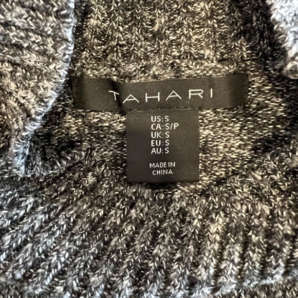 Elie Tahari Dark Gray Oversized Sweater Mock Turtleneck in Women’s Small - Picture 8 of 10